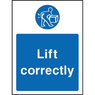 Picture of "Lift Correctly" Sign 