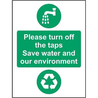 Picture of Please Turn Off The Taps Save Water And Our Enviroment Safety Sign