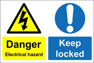 Picture of Danger electrical hazard keep locked 