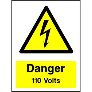 Picture of "Danger 110 Volts" Sign 