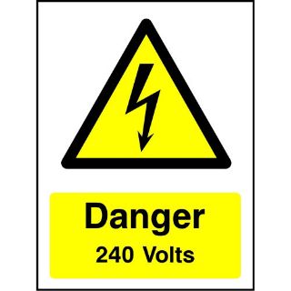 Picture of "Danger 240 Volts" Sign 