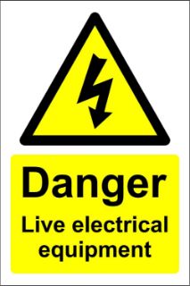 Picture of Danger Live electrical equipment electricity