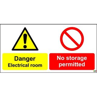 Picture of Danger Electrical Room No Storage Permitted Sign