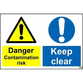 Picture of Danger Contamination Risk Keep Clear Safety Sign