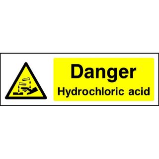Picture of "Danger Hydrochloric Acid" Sign 