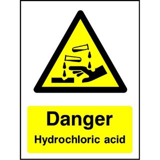 Picture of "Danger Hydrochloric" Sign