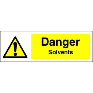 Picture of "Danger Solvents" Sign 