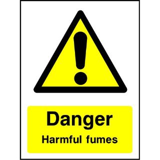 Picture of "Danger Harmful Fumes" Sign 