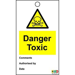 Picture of Tie On Tag Warning Danger Toxic Sign