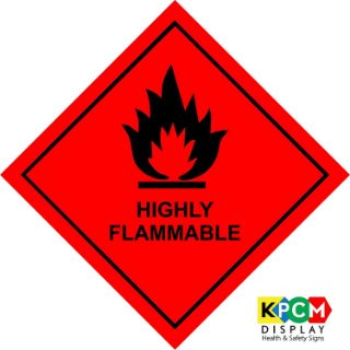 Picture of Dangerous substance labels Highly flammable 