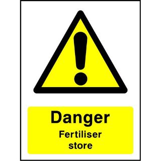 Picture of "Danger Fertillser Store" Sign