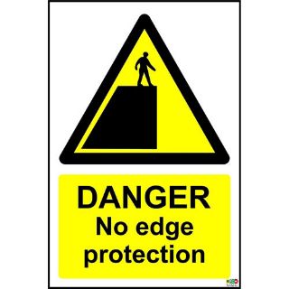 Picture of Danger No Edge Protection Sign