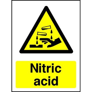 Picture of "Nitric Acid" Sign 