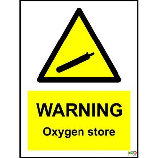 Picture of Warning Oxygen Store Sign 