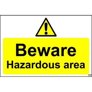 Picture of Beware Hazardous Area Safety Sign