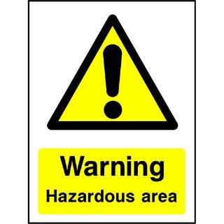 Picture of "Warning Hazardous Area" Sign 