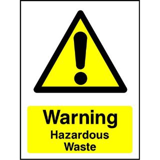 Picture of "Warning Hazardous Waste" Sign 