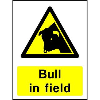 Picture of "Warning Bull In Field" Sign
