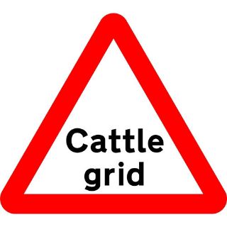 Picture of "Warning- Cattle Grid" Sign 