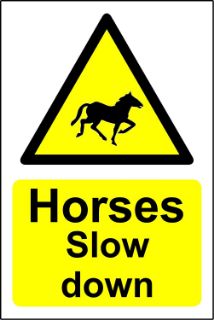 Picture of Warning Horses slow down
