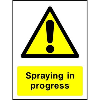 Picture of "Warning Spraying In Progress" Sign
