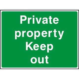 Picture of "Warning Private Property Keep Out" Sign