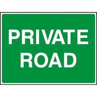 Picture of "Warning Private Road" Sign