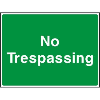 Picture of "Warning No Tresspassing" Sign