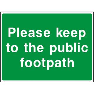 Picture of " Warning Please Keep To The Public Footpath" Sign 