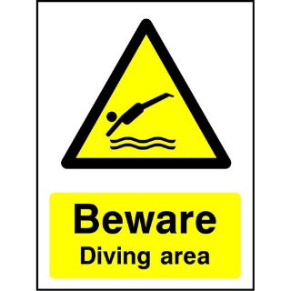 Picture of "Beware Diving Area" Sign