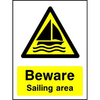 Picture of "Beware Sailing Area" Sign