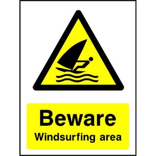 Picture of "Beware Windsurfing Area" Sign