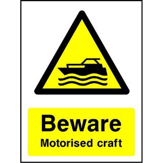 Picture of "Beware Motorised Craft" Sign