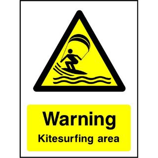 Picture of "Warning Kitesurfing Area" Sign 