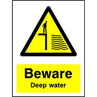 Picture of "Beware Deep Water" Sign 