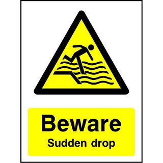 Picture of "Beware Sudden Drop" Sign