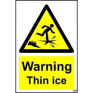 Picture of Warning Thin Ice Sign 