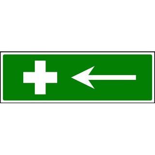Picture of "First Aid- Left Arrow" Sign 