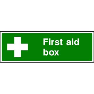 Picture of "First Aid Box" Sign 