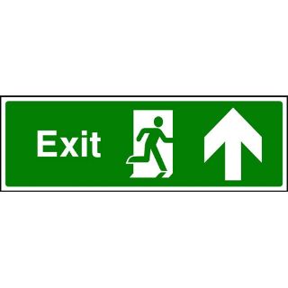 Picture of " Exit Sign- Running Man Right/Arrow Up" Sign 
