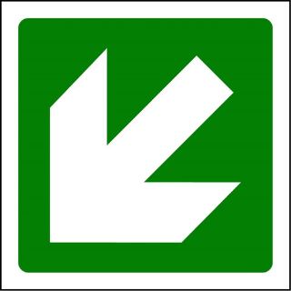 Picture of "Safety Directional Down/Left Directional Arrow" Sign 