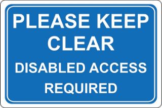 Picture of Please keep clear disabled access required