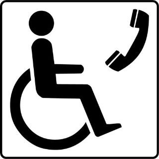 Picture of "Wheelchair Accessible To Telephone Symbol" Sign 