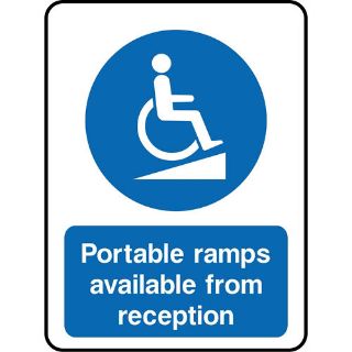 Picture of "Portable Ramps Available From Reception" Sign 
