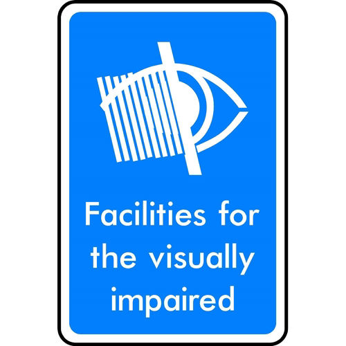 Kpcm Facilities For The Visually Impaired Sign Made In The Uk