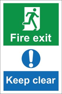 Picture of Fire exit keep clear 