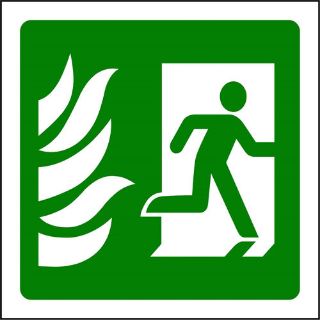 Picture of "Nhs Fire Exit- Running Man Right" Sign 