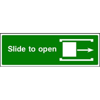 fire exit slide to open 