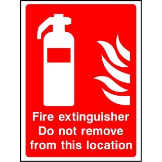 Picture of "Fire Extinguisher- Do Not Remove From This Location" Sign