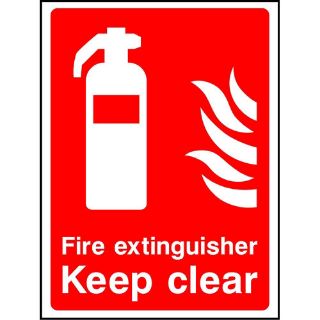 Picture of "Fire Extinguisher Keep Clear" Sign